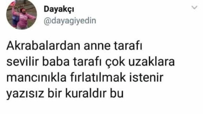 Akrabalardan anne tarafını mı, baba tarafını mı seversiniz?