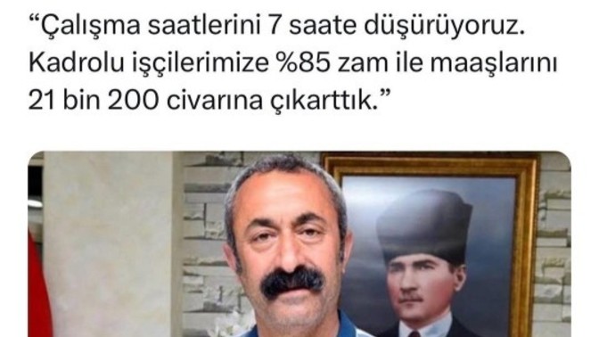 Tunceli Belediye Başkanı işçi maaşlarına zam yapmış, ne düşünüyorsunuz?