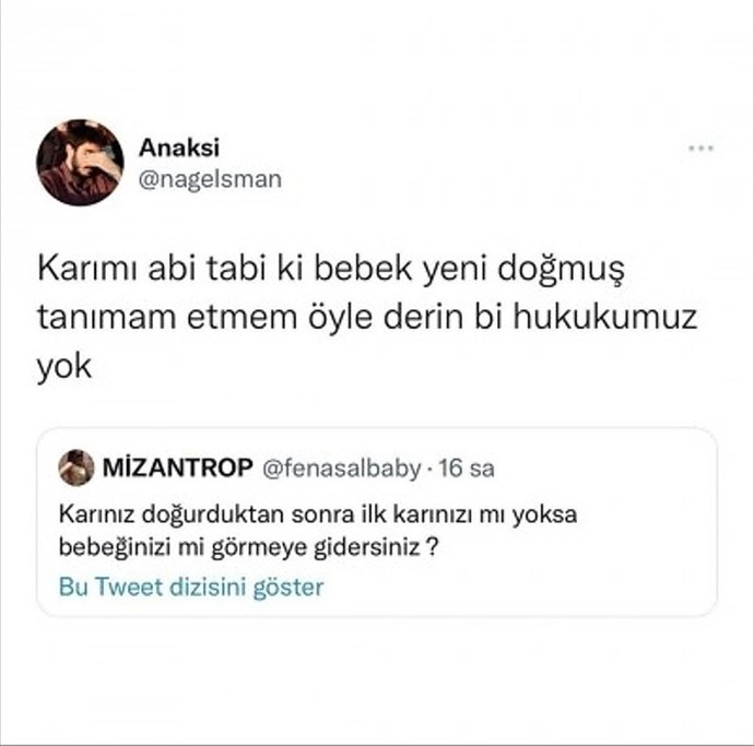 Karınız doğum yaptıktan sonra hangisinin yanına gidersiniz?