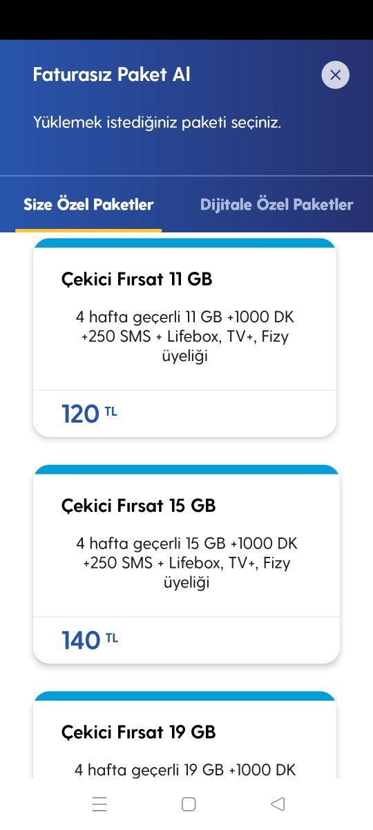 Kullandığınız hat nedir paketinizi ne kadara alıyorsunuz?