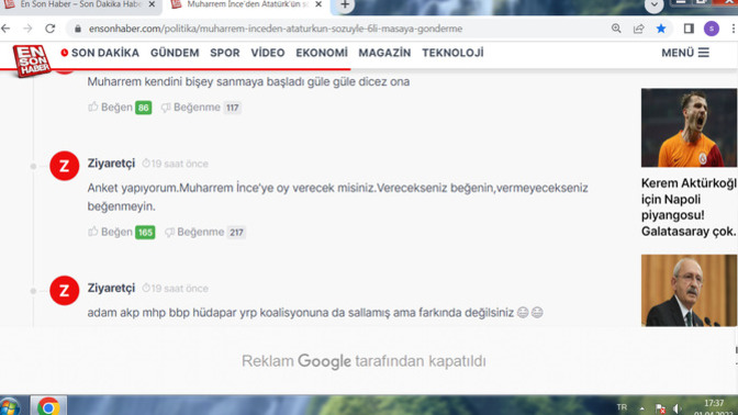 Yaptığım anket hakkında ne düşünüyorsunuz?