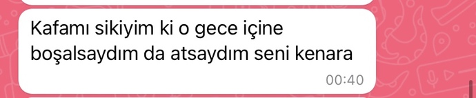 Bana bu tarz bi mesaj attı ne yapmalıyım?