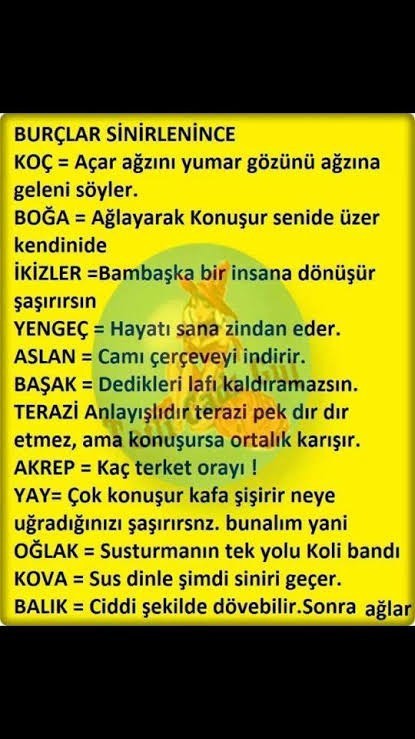 Her insan genelde sinirlidir ama bakalım burçlar sinirlenince nasıl tepkiler veriyor?