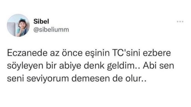 Eşinin/sevdiğinin TC nosunu ezbere bilen var mıdır?
