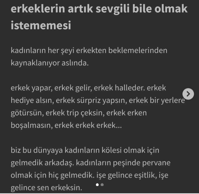 Neden erkekler hep?