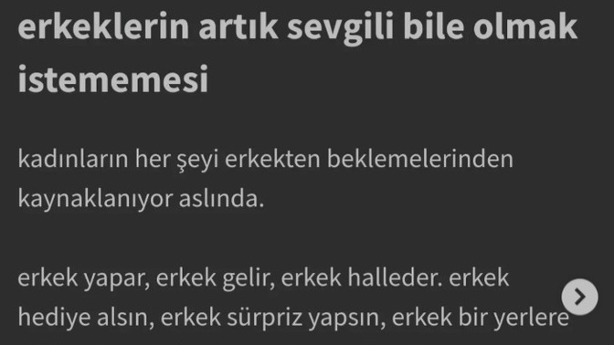 Neden erkekler hep?
