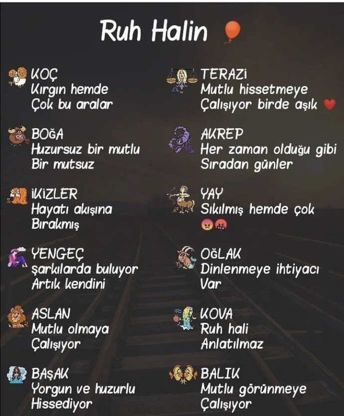 Burçların ruh hali ne alemde?