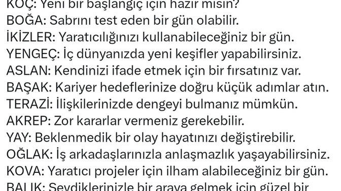 Burcunuza göre, bugün gündeminizde ne var?