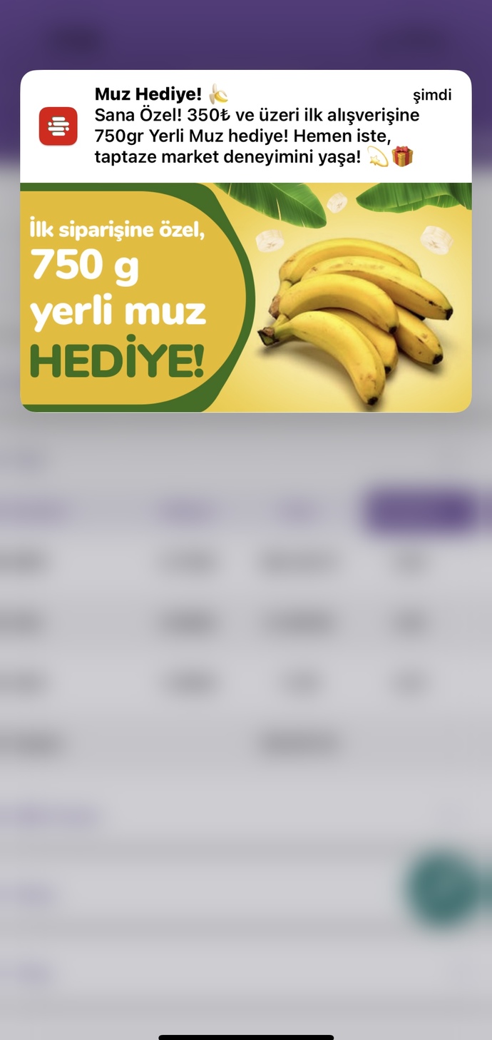 Muz almak için 350 TLlik alışveriş yapar mısınız?
