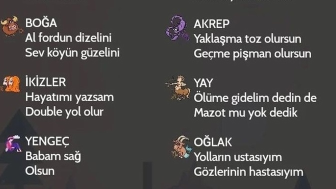 Kamyon arkası yazılarını okumayan var mı , Bence yoktur? Burcunuza uygun hangi kamyon arkası yazısın 😉?