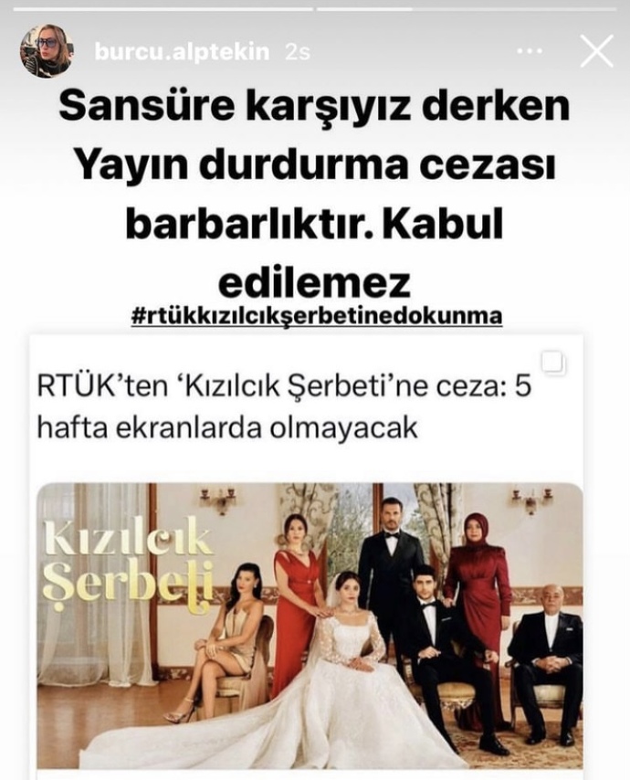 #YalıÇapkını oyuncuları #KızılcıkŞerbetine verilen cezaya tepki gösterdi. Siz bu duruma ne diyorsunuz?