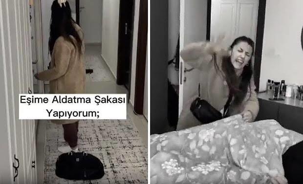 Eşine aldatma şakası yaptı! Bu gibi bir şakaya tepkiniz ne olurdu?