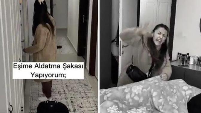 Eşine aldatma şakası yaptı! Bu gibi bir şakaya tepkiniz ne olurdu?