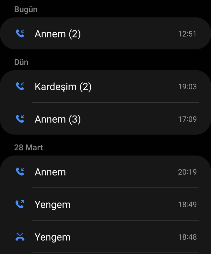 Arama geçmişini paylaşabilir misin 😌?