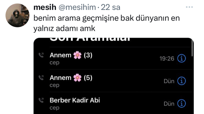 Arama geçmişini paylaşabilir misin 😌?