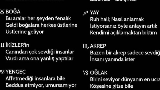 Senin burcu hangisi ne diyor?