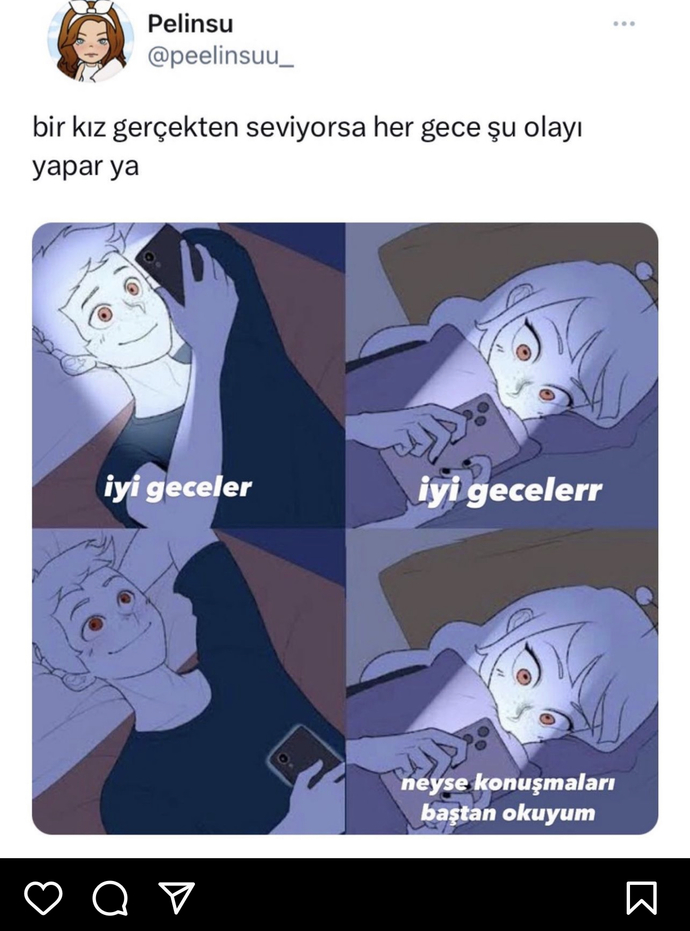 Sevgiliniz ya da eşinizle mesajlaşınca o mesajları tekrar okur musunuz?