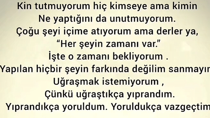 Yoruldunuz mu siz de?