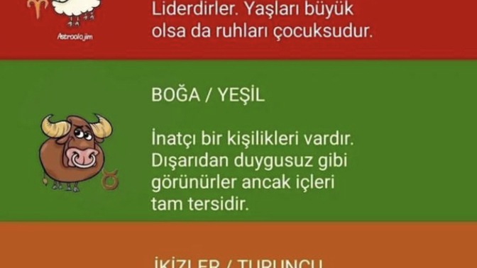 Burçların renkleri ve anlamları nelerdir?