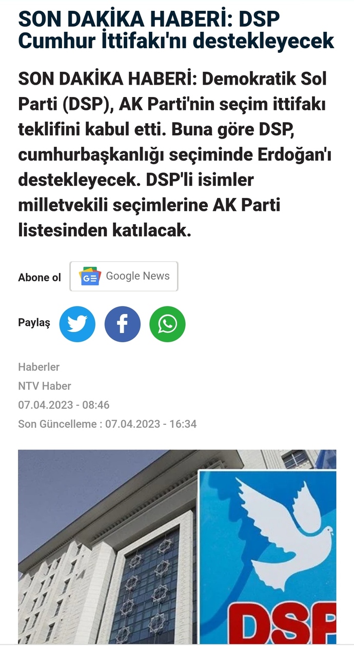 Davamız İslam diyen AK Parti, DSPden (solculardan) medet ummaya başlamışsa, bunun sebebi nedir?