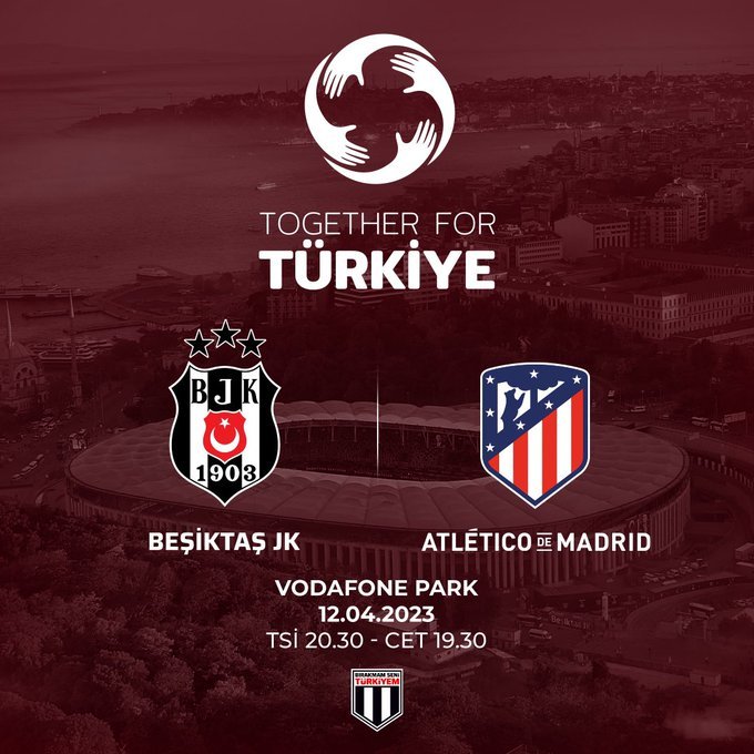 Depremzedelerin yaralarını sarmak için Beşiktaş 12 Nisanda Atlético Madrid ile dostluk maçı yapacak. Maçı izleyecek misiniz?