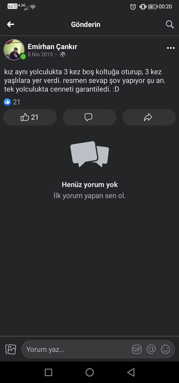 Otobüste kimlere yer verirsin veya verir misin?