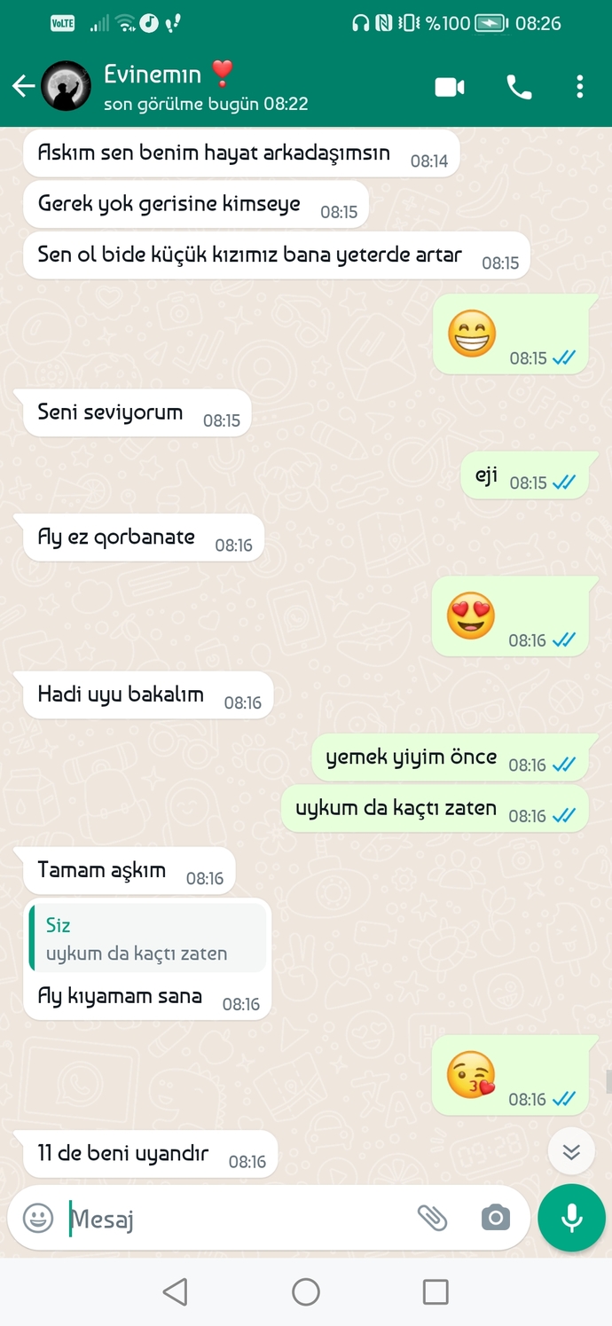 Sevgilinizle genelde ne konuşursunuz?