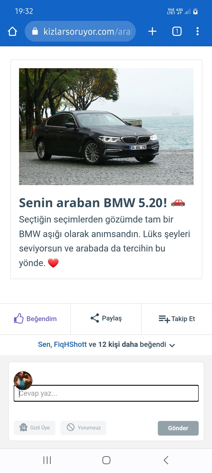 Araba konusunda seçimlerini yap, sana yakışan arabayı söyleyeyim! Arabanı öğrenmeye hazır mısın?