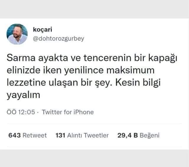 Sarma sevmiyen var mı 😁?