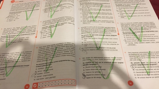 En son hangi dersin sorularını patates ettiniz?