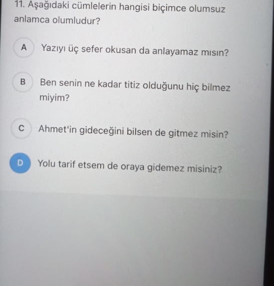 Cevapları doğru mu?