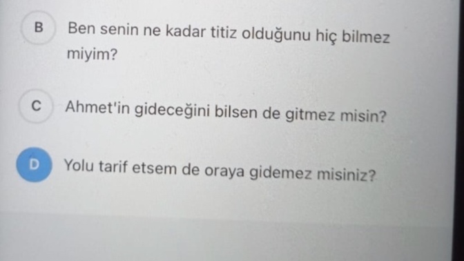 Cevapları doğru mu?