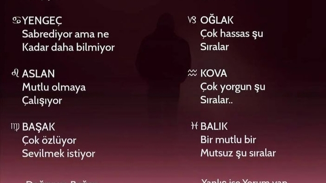 Burçlar şu sıralar ne durumda?