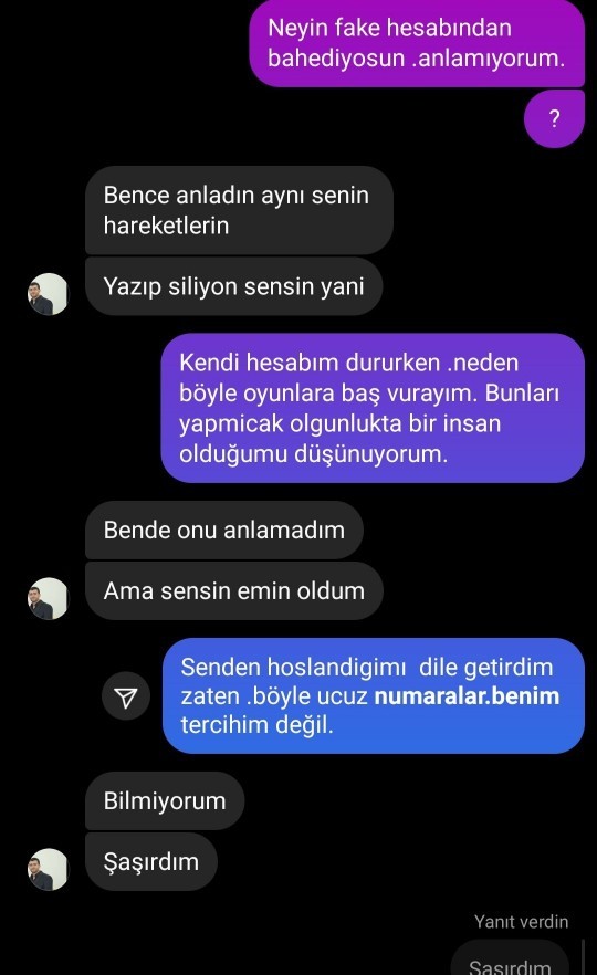 Hoslandigim kişiye açıldım şaşirdı? resmi edildim tam olarak emin olamadım? yardim?