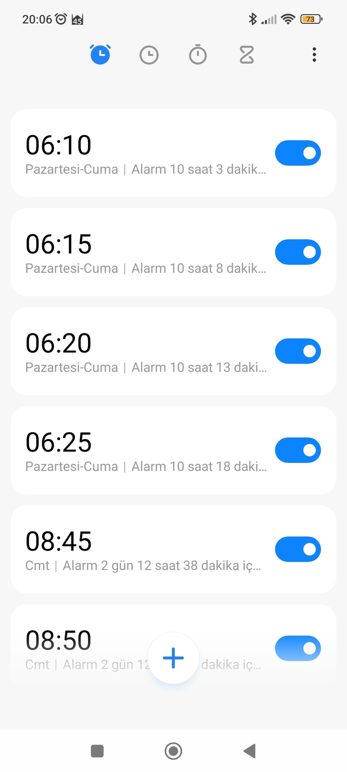 08.45 olanlar Cumartesi için geçerli.. Haftasonu istediğim saatte gitme özgürlüğüm var :))