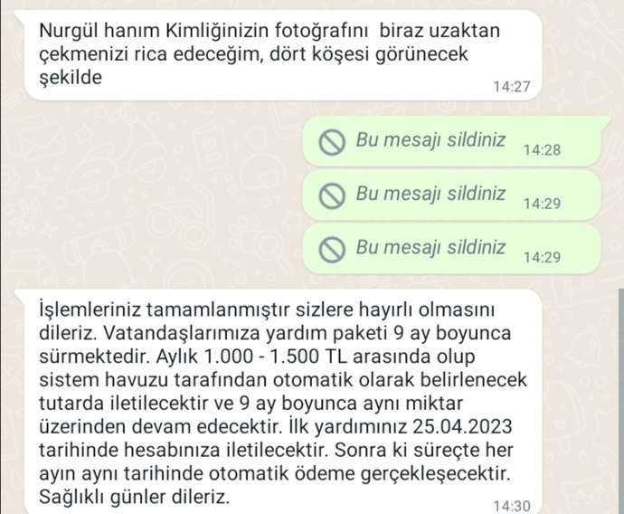 Burs çıktı diye iletişime geçip kimlik ve IBAN numarası istediler. Bunlar dolandırıcı mıdır?