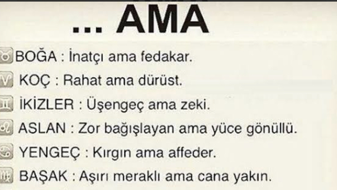 Bazı burçların Aması nelerdir?