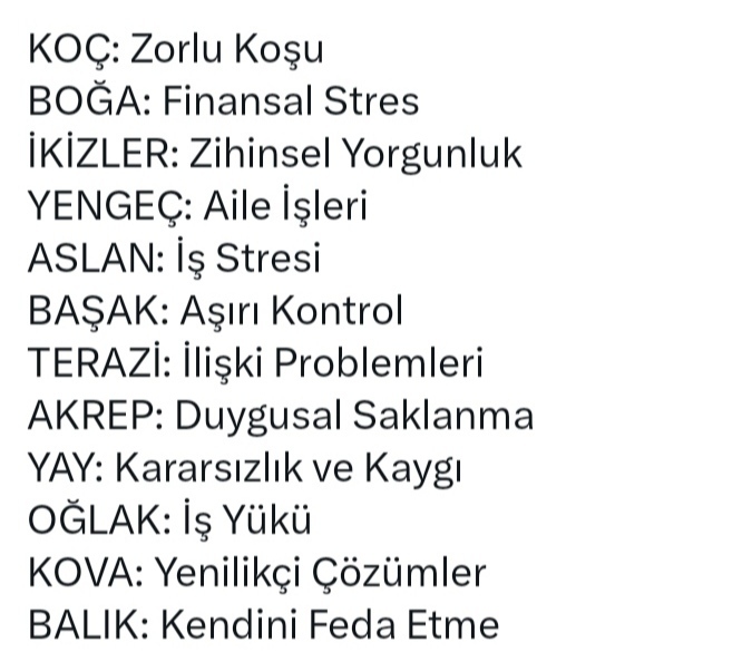 Burcunuza göre gündeminizde neler var?
