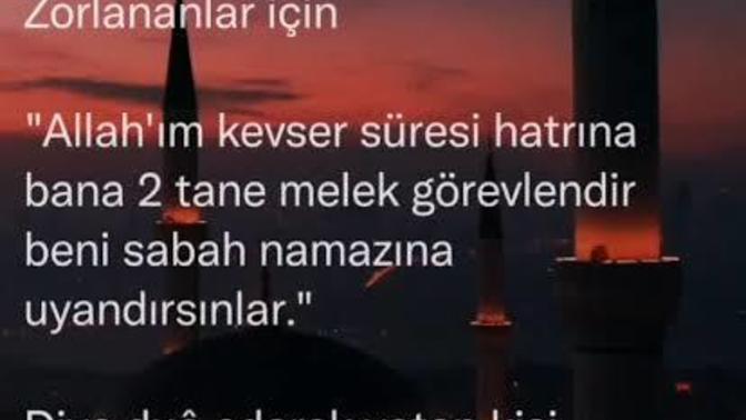 Sabah namazına alarmsız, rahat kalkabilmek için 7 tane Kevser suresi okunduğunu biliyor muydunuz 🌸☺️?