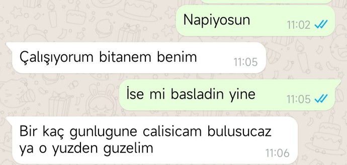 Sevgilimin attığı mesaja bakın..😢?