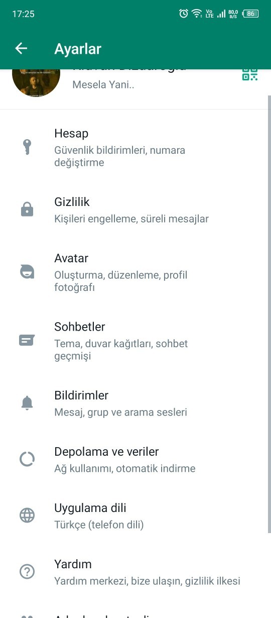 WhatsApp hakkınızda ne yazıyor?