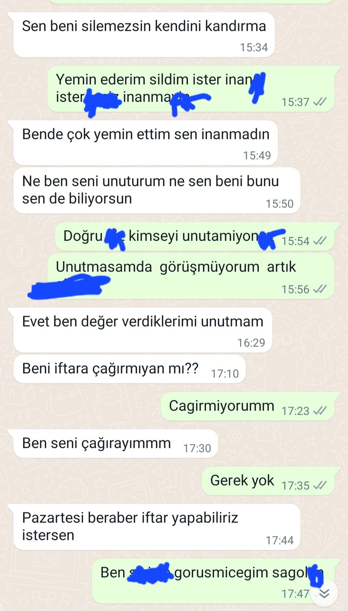 Size samimi gelirmiydi?