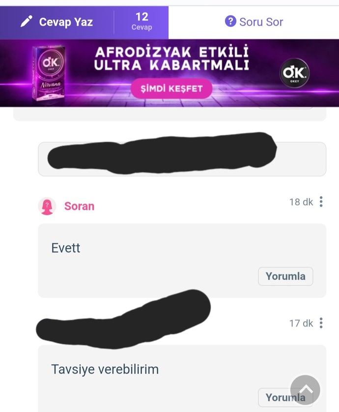 En son kime tavsiye verdiniz?