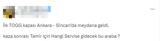 TOGG yedek parça