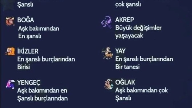 En çok hangi konuda şanslısın?