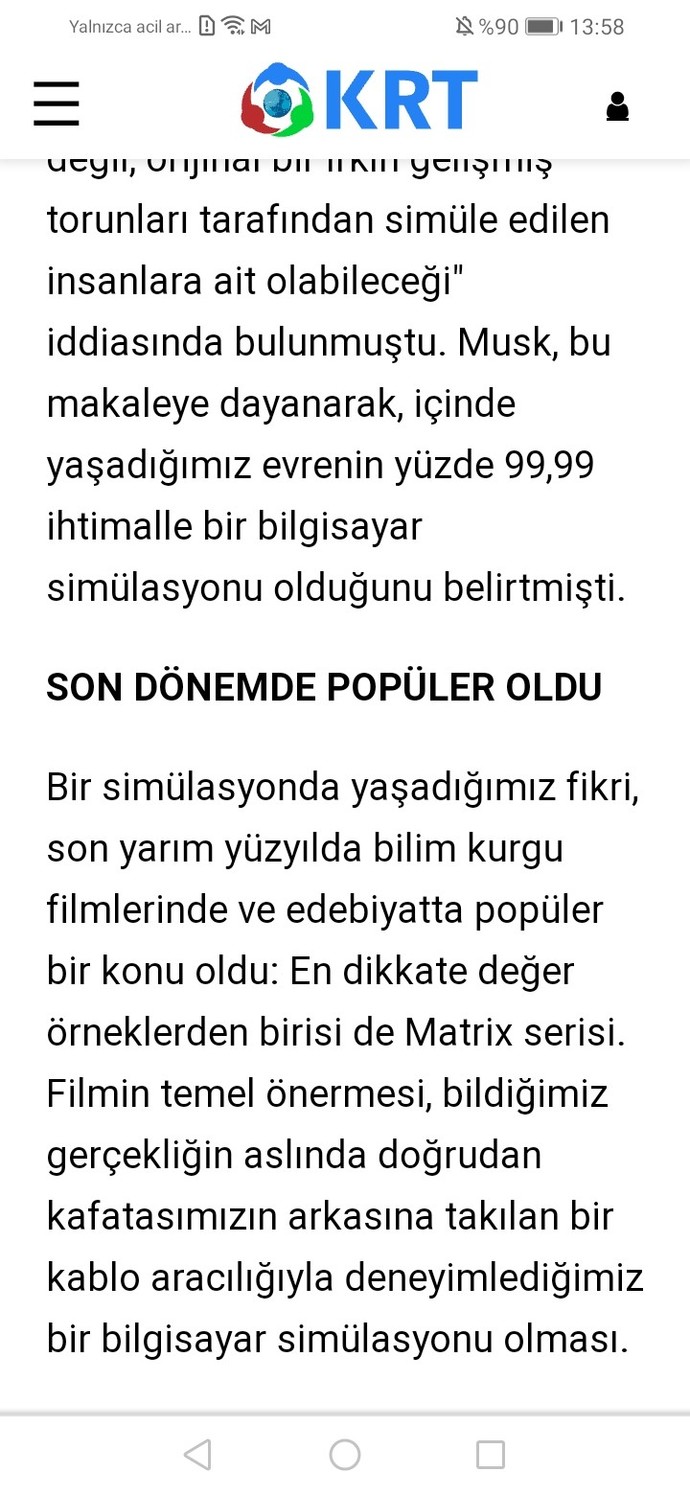 Simülasyon içinde mi yaşıyoruz?