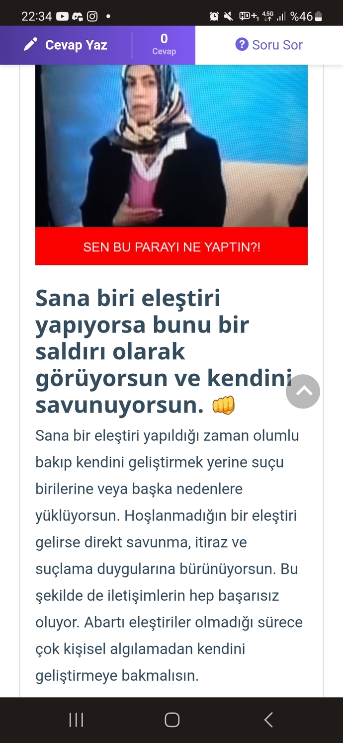 Quiz’e cevapları ver, öğren! Eleştiriye ve geri bildirime açık mısın, değil misin 👻?