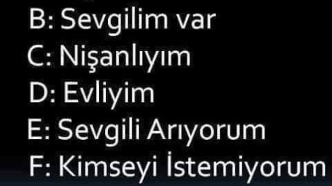 Hangi şık sizin için geçerli?