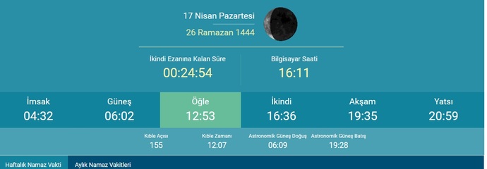 Oruçta hangi vakitleri esas alıyorsunuz?