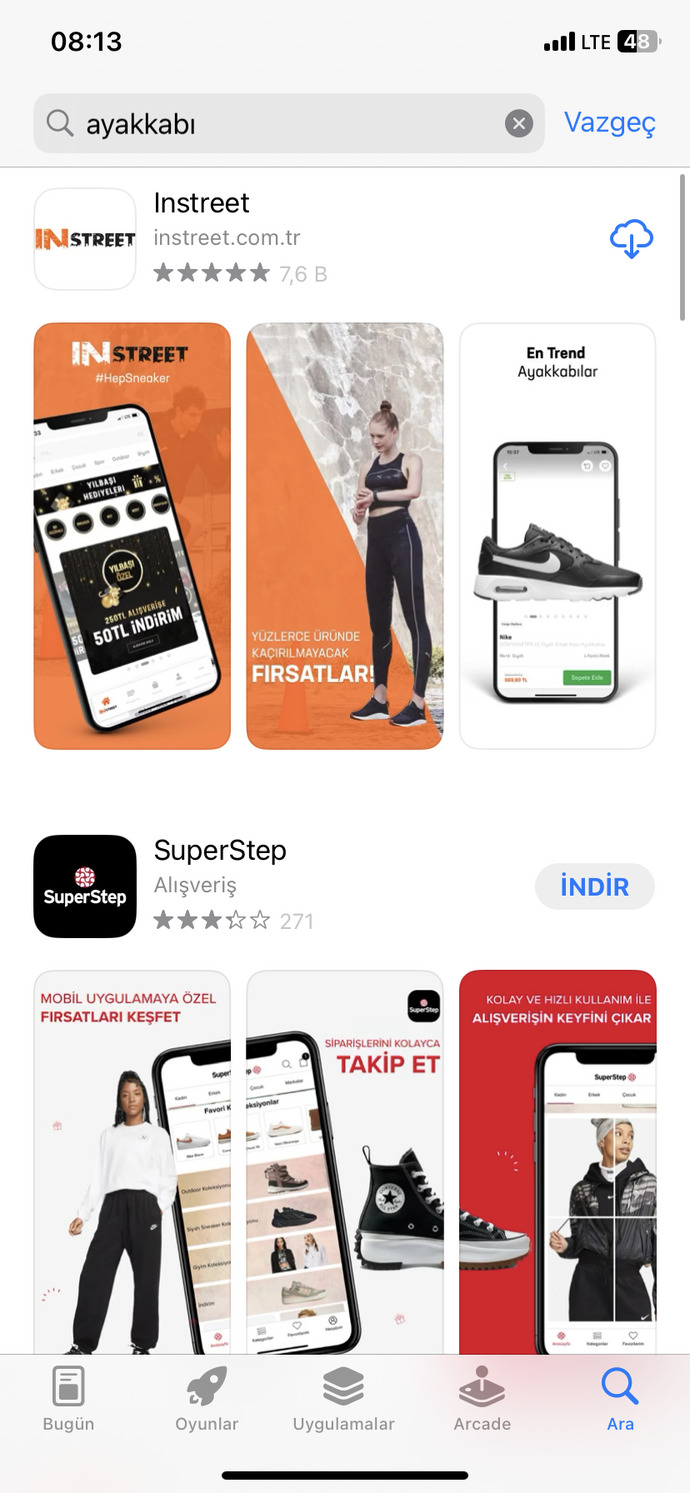Ayakkabılarınızı hangi siteden alıyorsunuz?